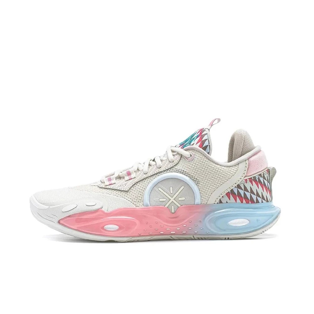 Sepatu Basket Li Ning Way of Wade All City 12 Origin D'Angelo Russell Beige Pink Blue ABAU015-5