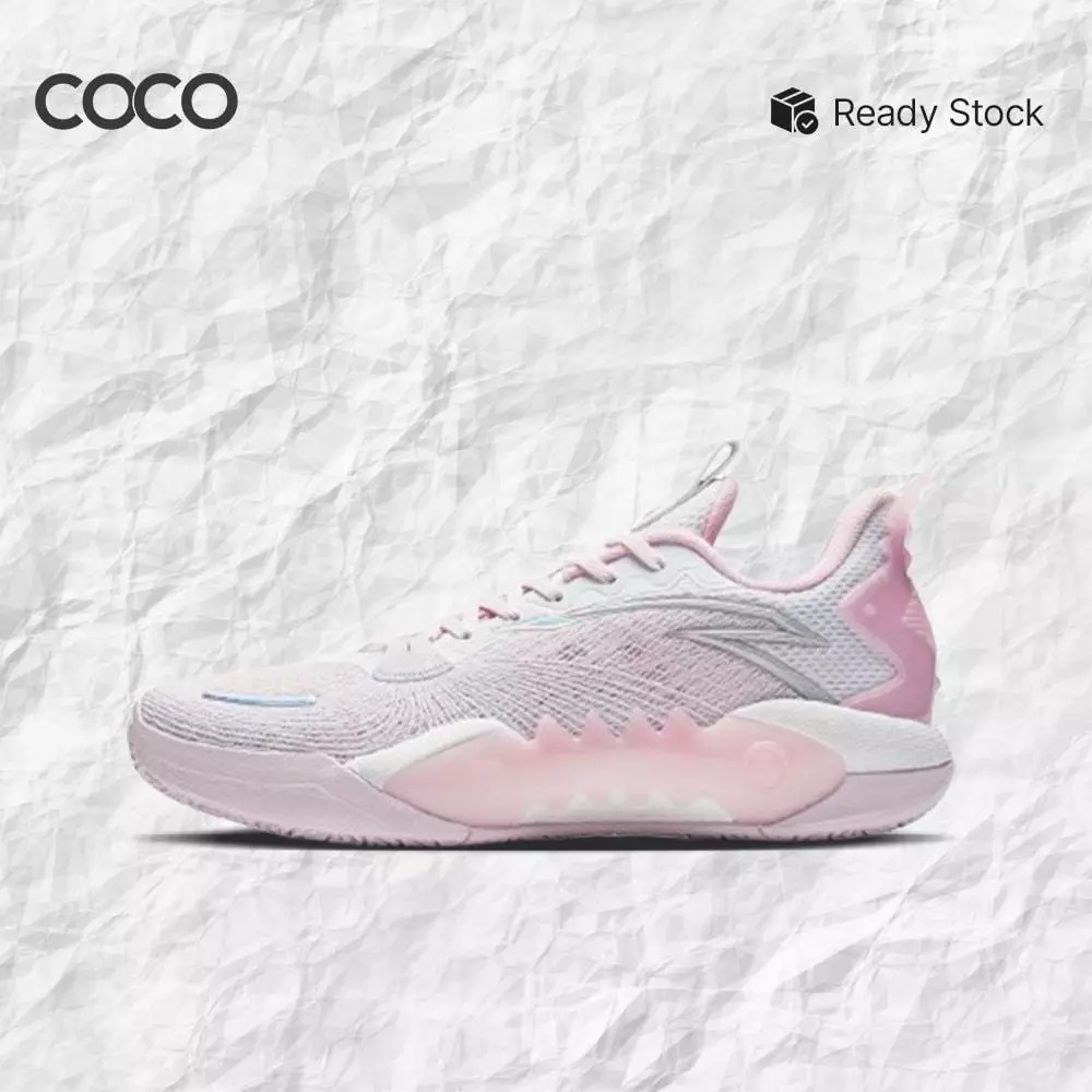 Sepatu Basket Anta Shock wave 5 v2 White pink 912431106S-5