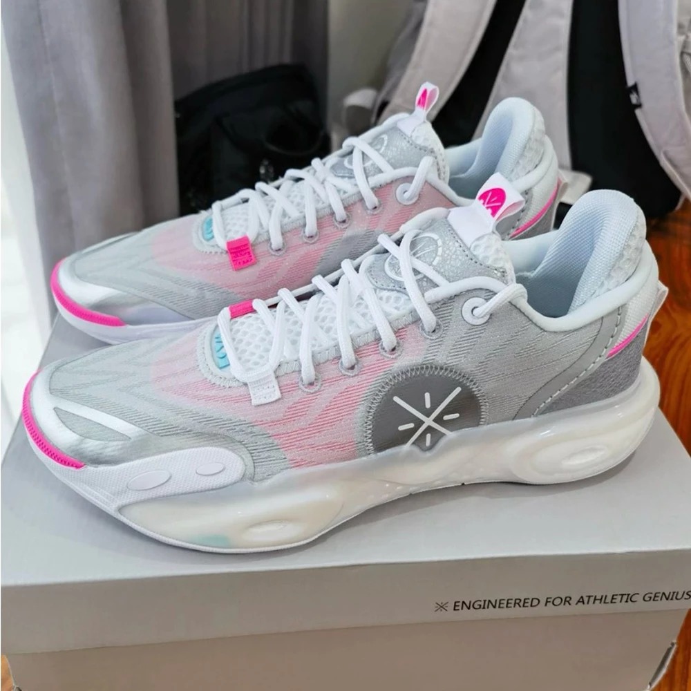 Sepatu Basket Li-Ning Wade All City 12 'Silver Pink' ABAU023-10