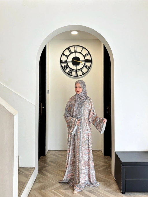 Ready Stock Zehra Abaya in Blue Haze