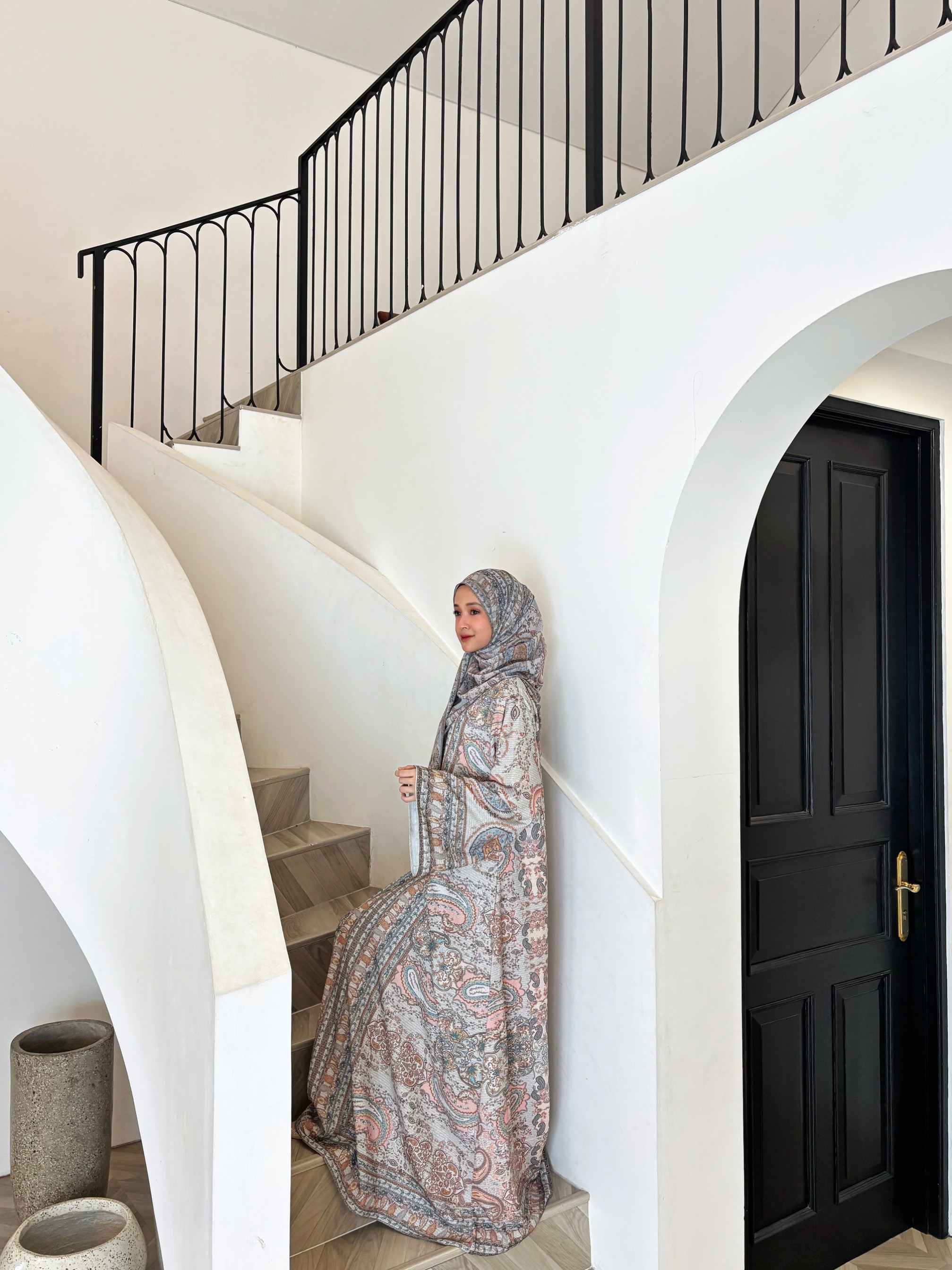 Ready Stock Zehra Abaya in Blue Haze