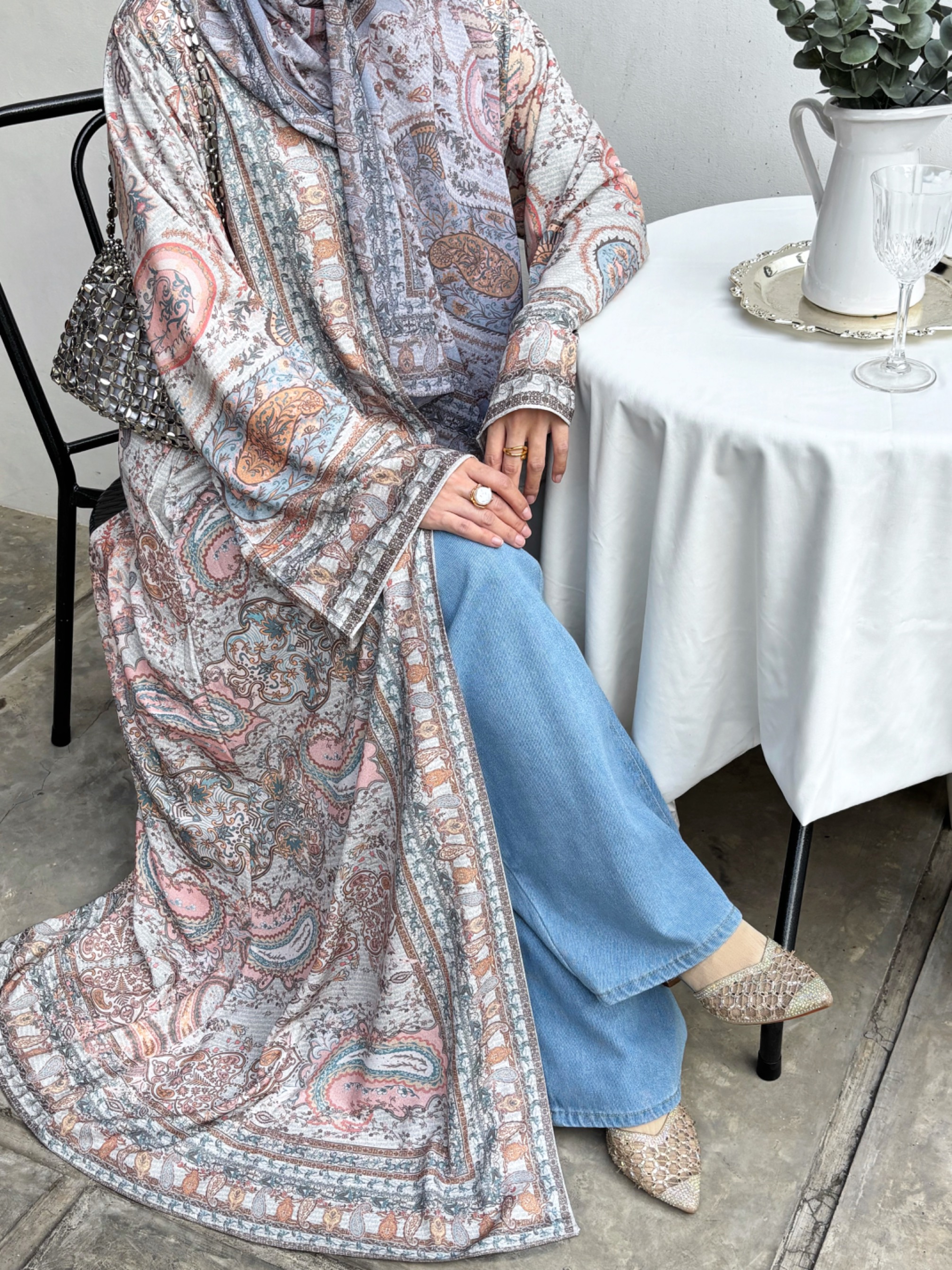 Ready Stock Zehra Outer in Blue Haze