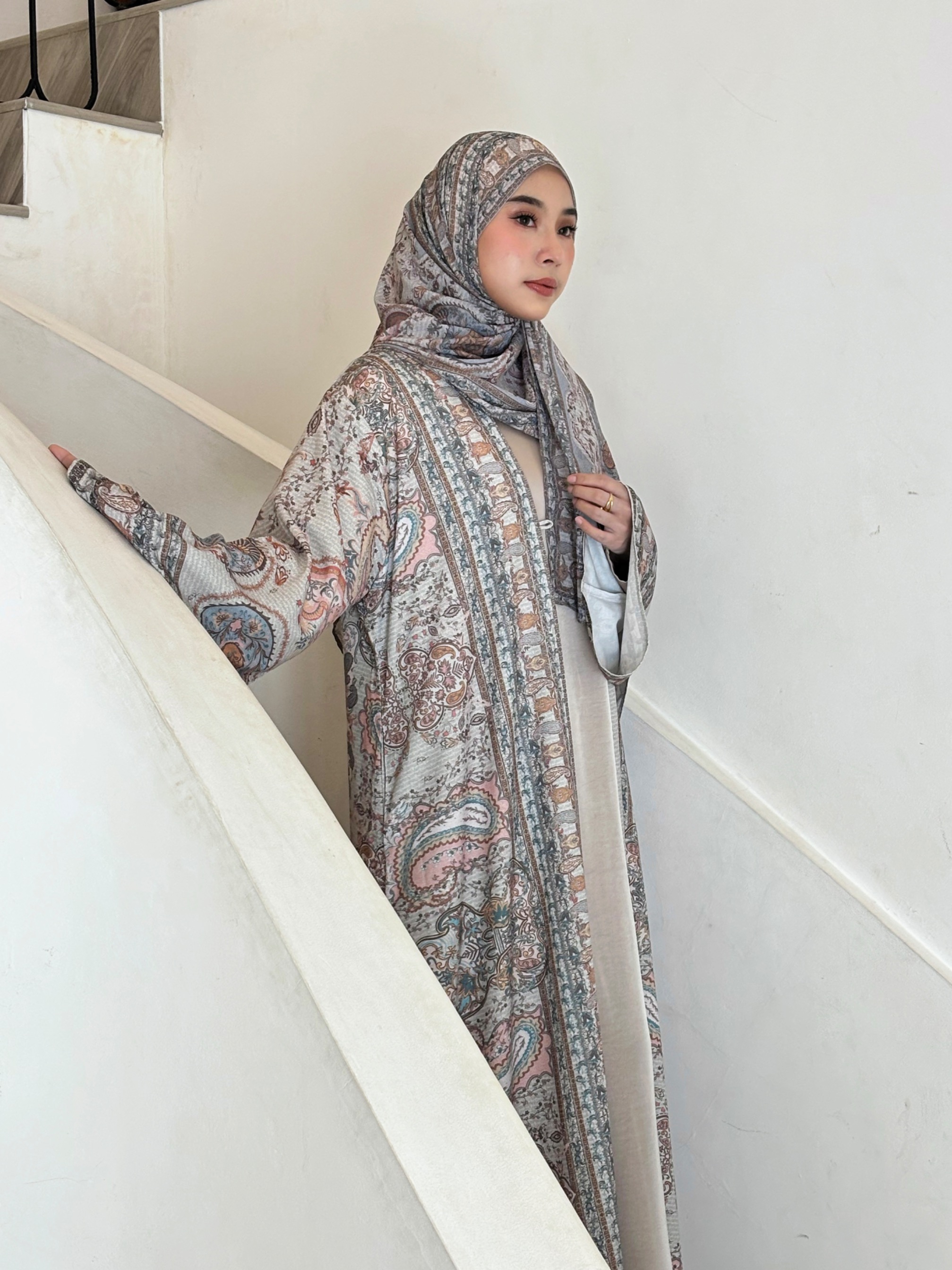 Ready Stock Zehra Outer in Blue Haze