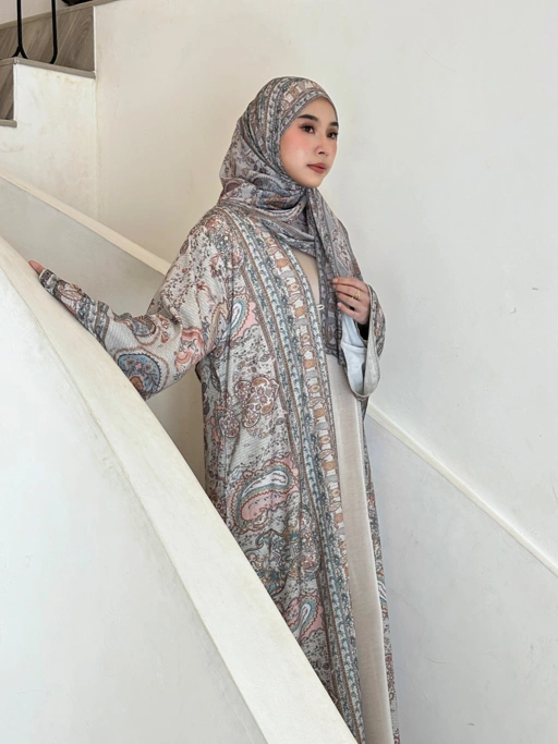 Ready Stock Zehra Outer in Blue Haze