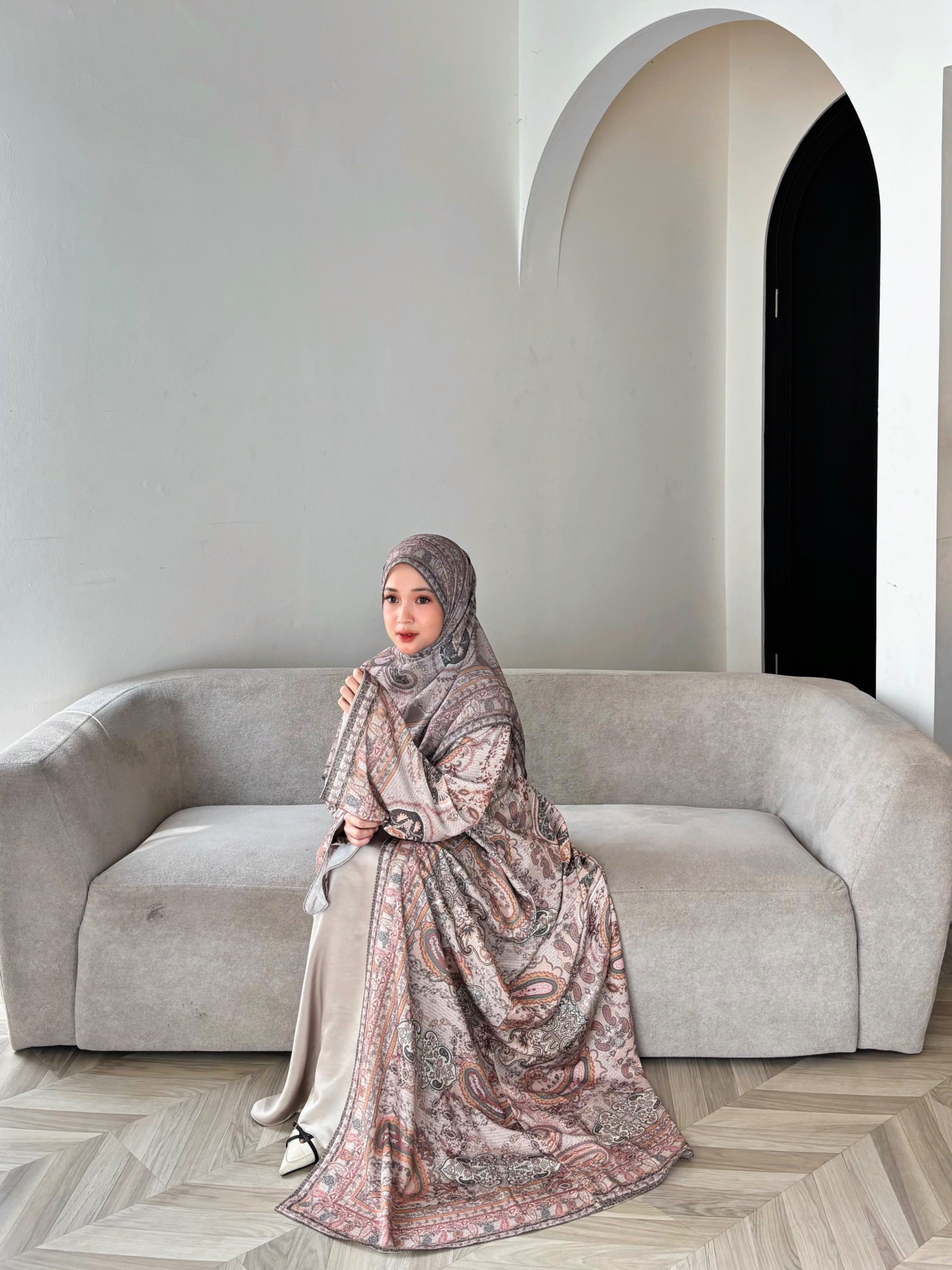 Ready Stock Zehra Outer in Warm Greige