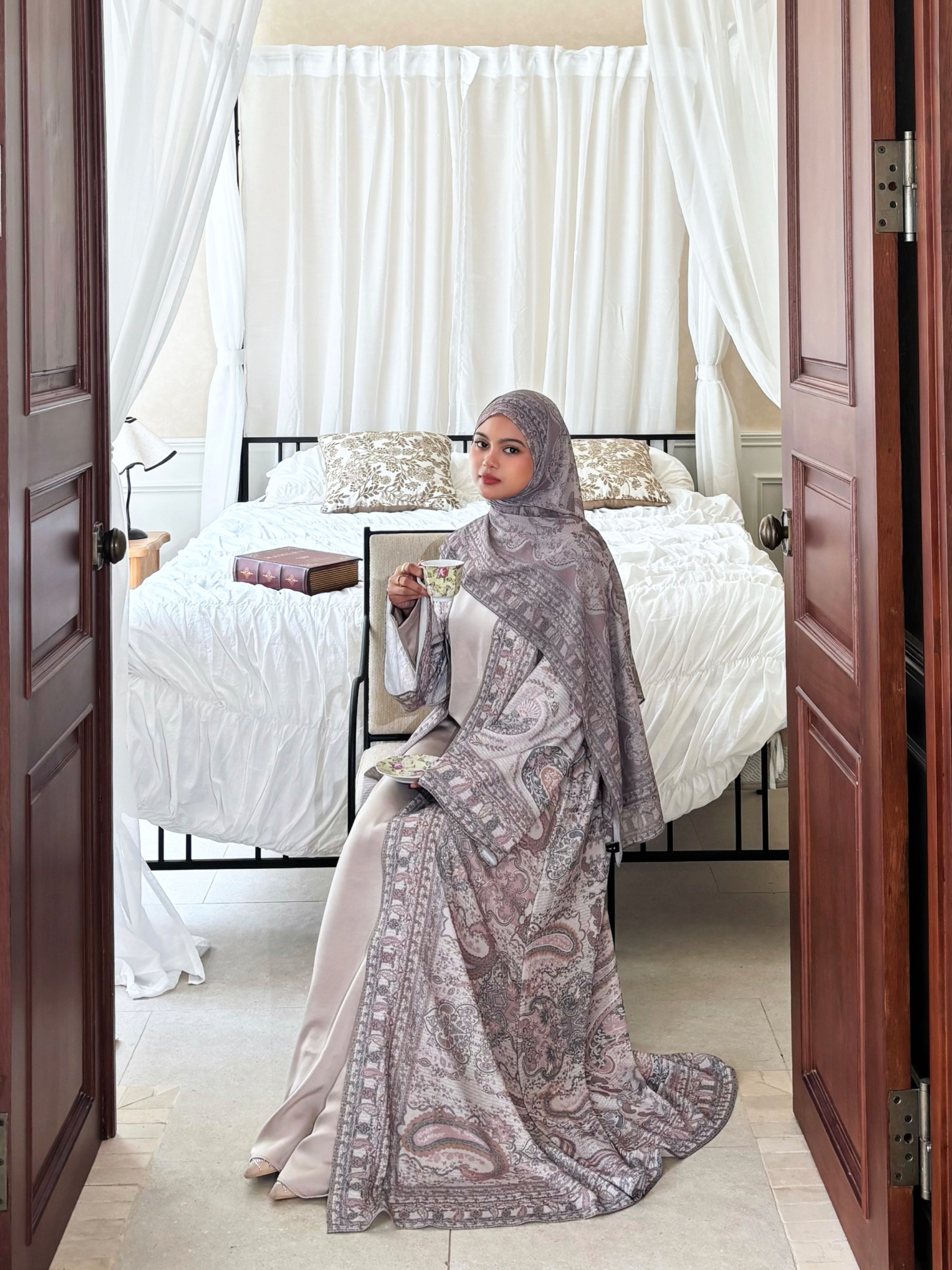 Ready Stock Zehra Outer in Almond