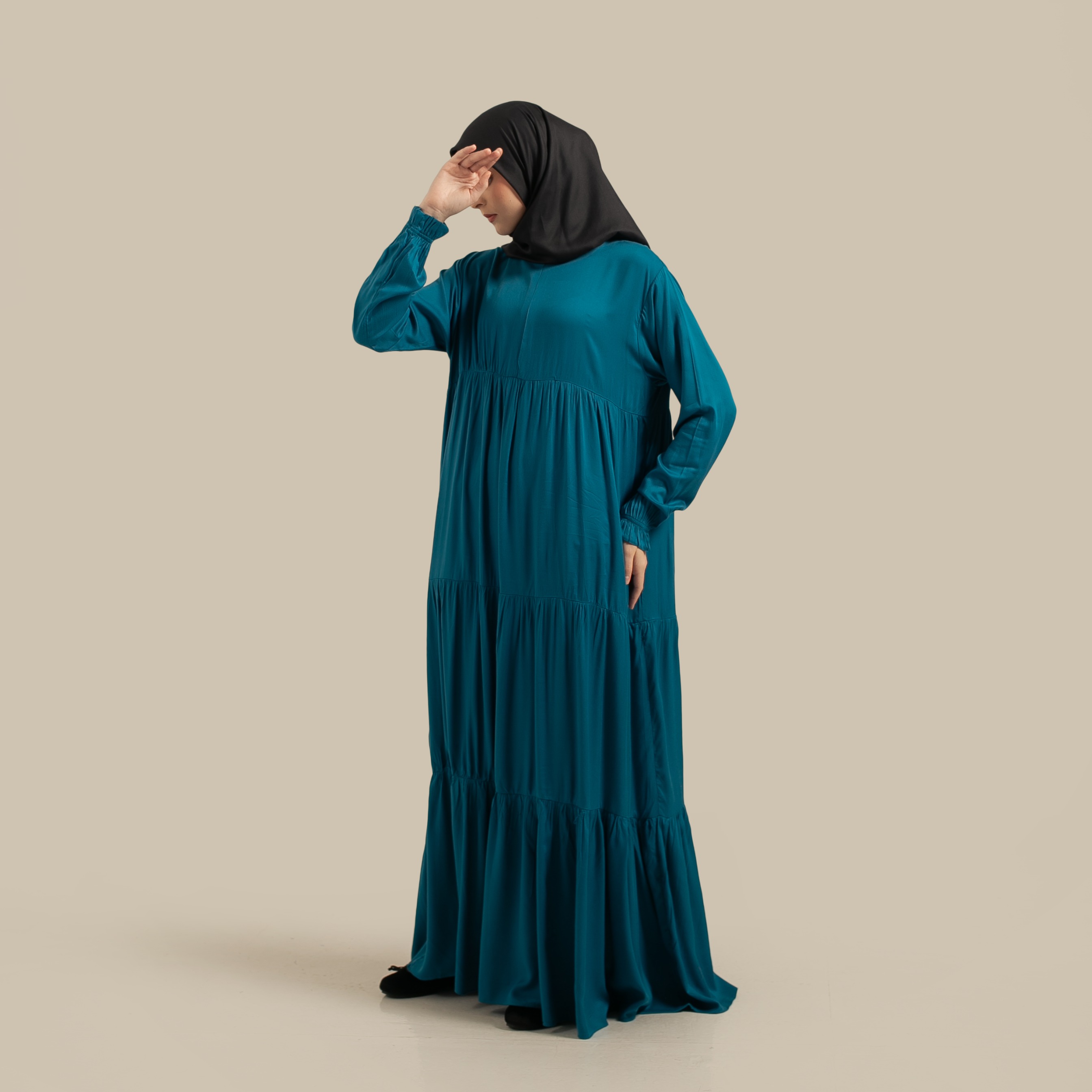 Luma Dawa Alanza Dress / Pilih Warna / Polos / Abaya / Dress / Rayon Twill / Semi Formal / Casual / Office / Kantor