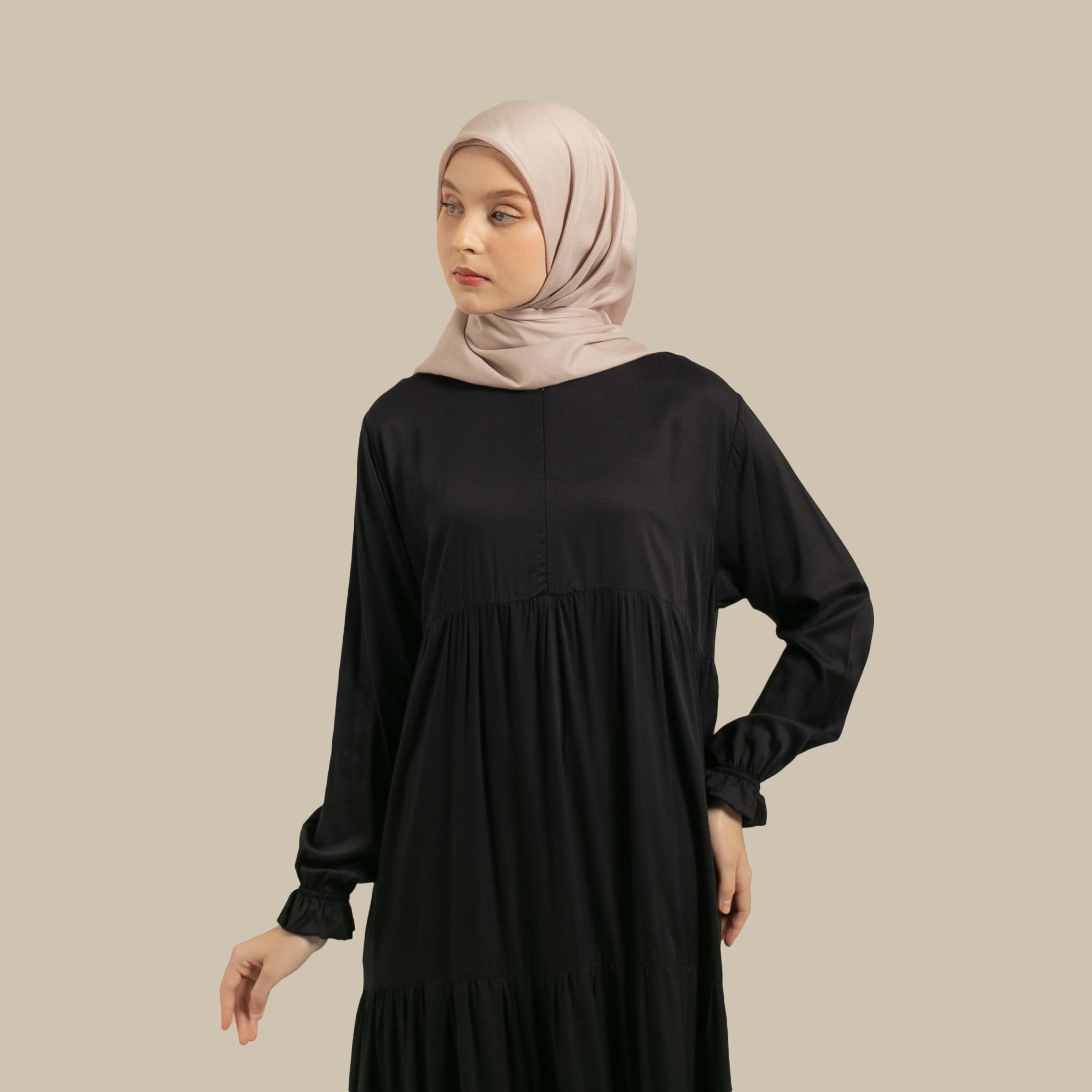 Luma Dawa Alanza Dress / Pilih Warna / Polos / Abaya / Dress / Rayon Twill / Semi Formal / Casual / Office / Kantor