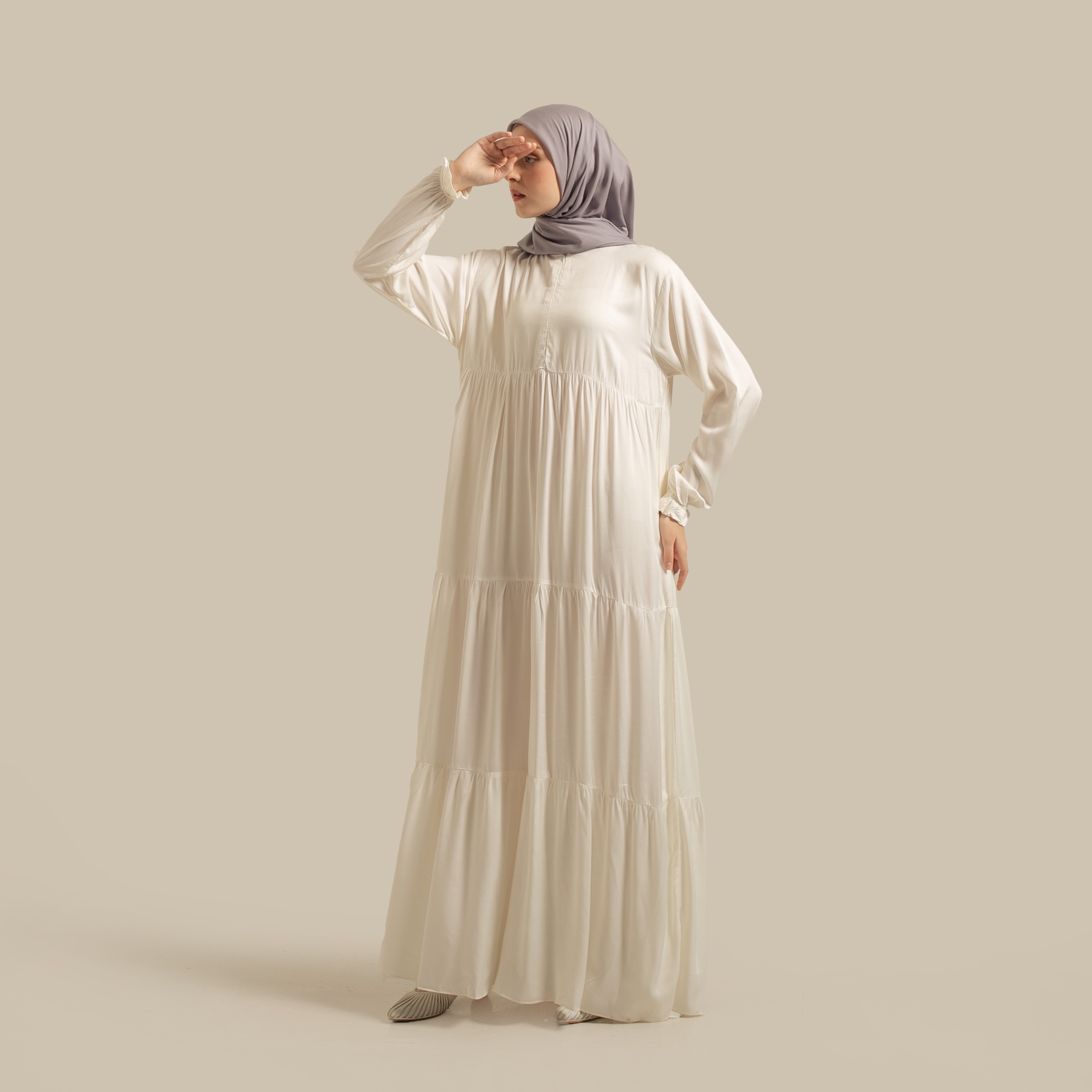 Luma Dawa Alanza Dress / Pilih Warna / Polos / Abaya / Dress / Rayon Twill / Semi Formal / Casual / Office / Kantor