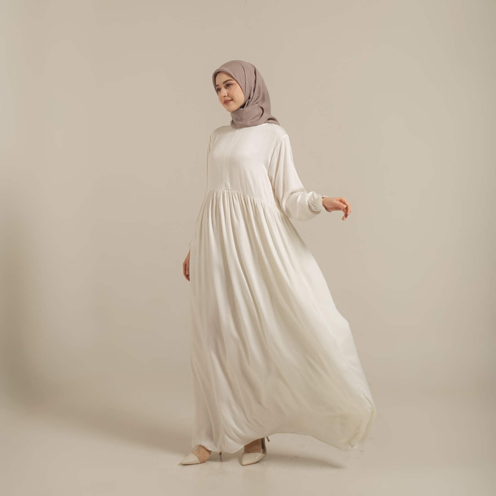 Luma Dawa Atiya Basic Dress Rayon Twill Premium / Abaya / Office / Casual / Formal / Kantor / Workwear