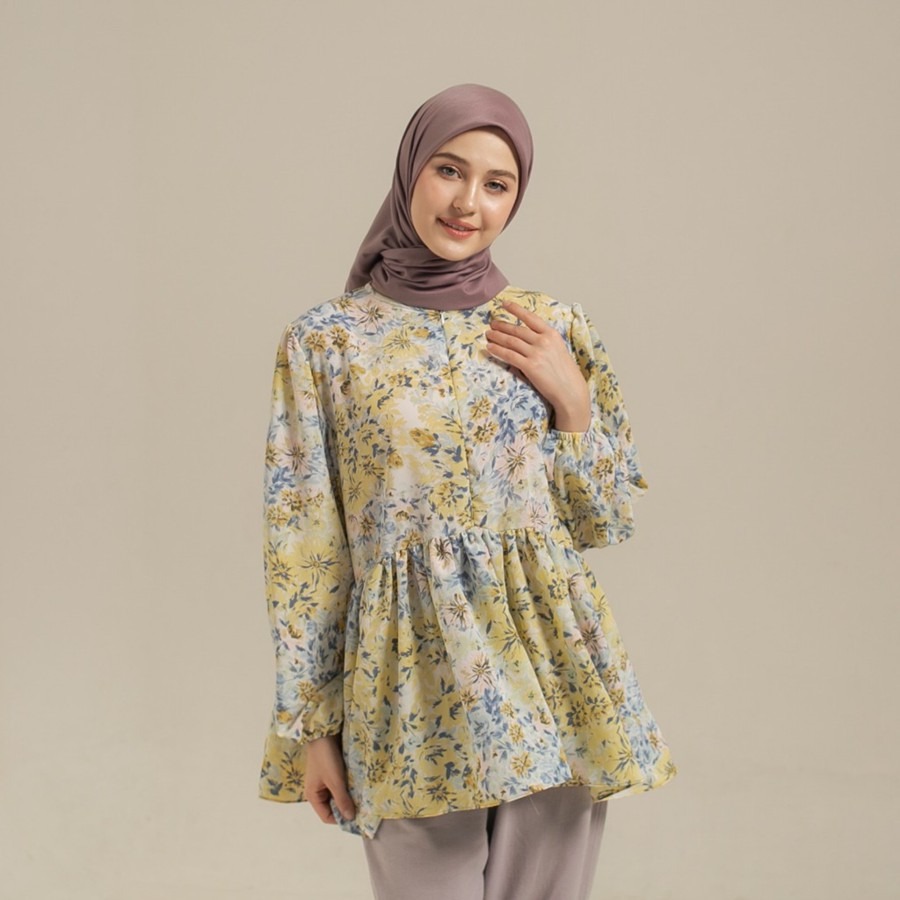Luma Dawa Enisa Top Oversized / Motif / Semi Formal / Casual / Workwear / Office / Kantor