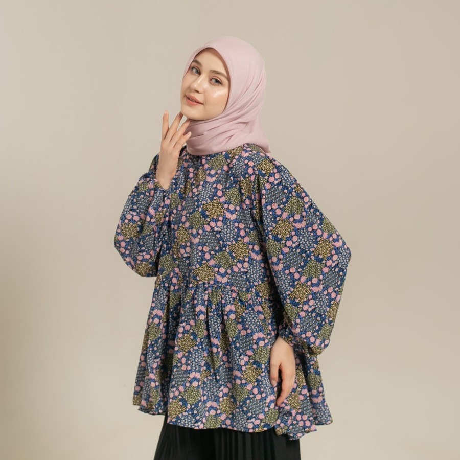 Luma Dawa Enisa Top Oversized / Motif / Semi Formal / Casual / Workwear / Office / Kantor