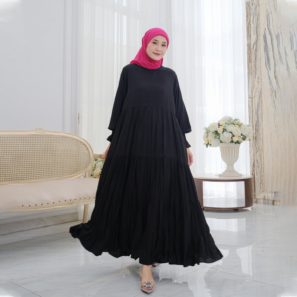 Luma Dawa Ramsha Dress / Pilih Warna /Abaya / Basic / Rayon / Semi Formal / Workwear / Office / Kantor