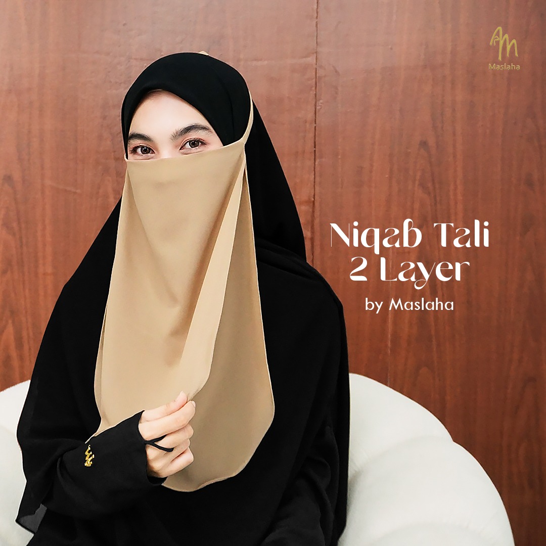 Niqab Tali 2 Layer Maslaha