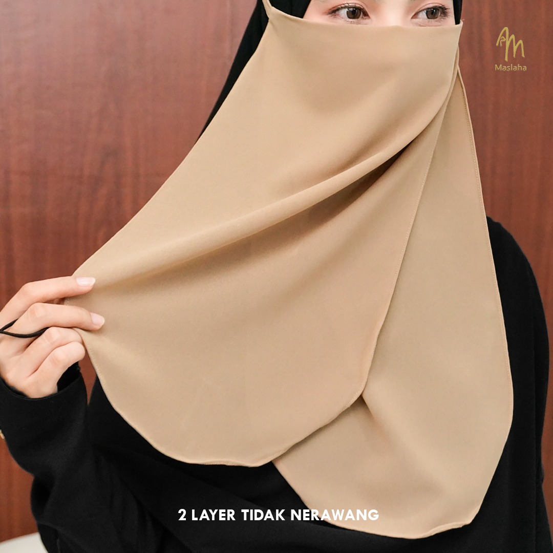 Niqab Tali 2 Layer Maslaha