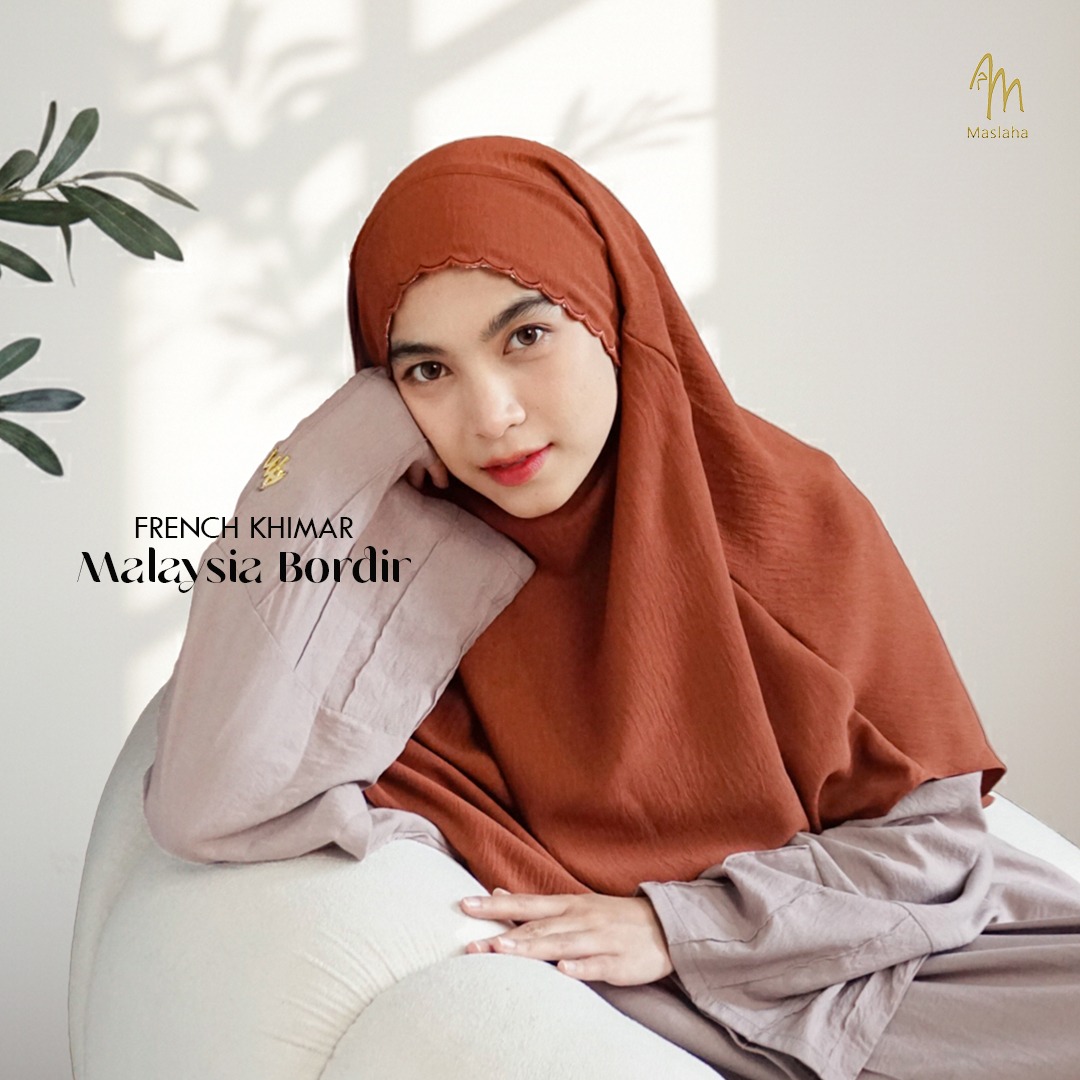 French Khimar Bordir Malaysia