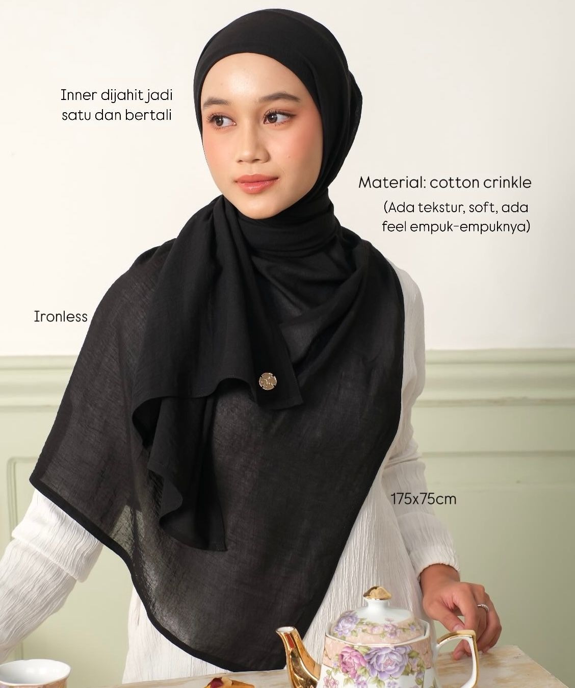 Instant Mia (Pasmina Instan Cotton Crikle - HijabUrban)