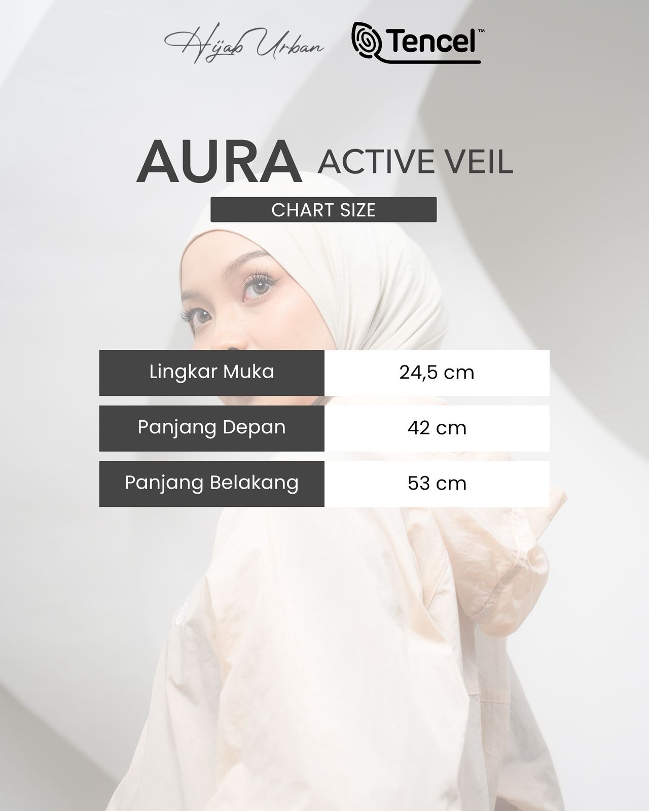 Aura Active Veil (Hijab Tucked in, Hijab Sport, inner)