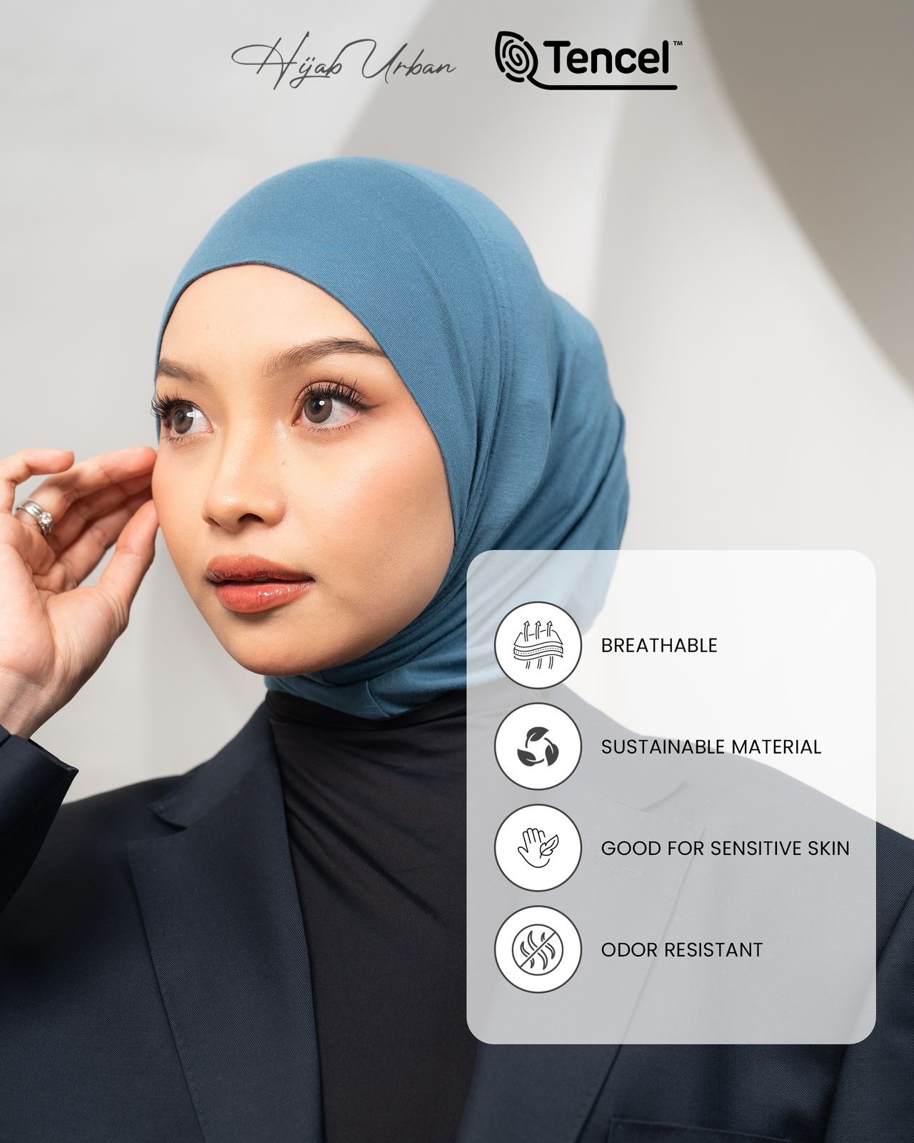 Aura Active Veil (Hijab Tucked in, Hijab Sport, inner)