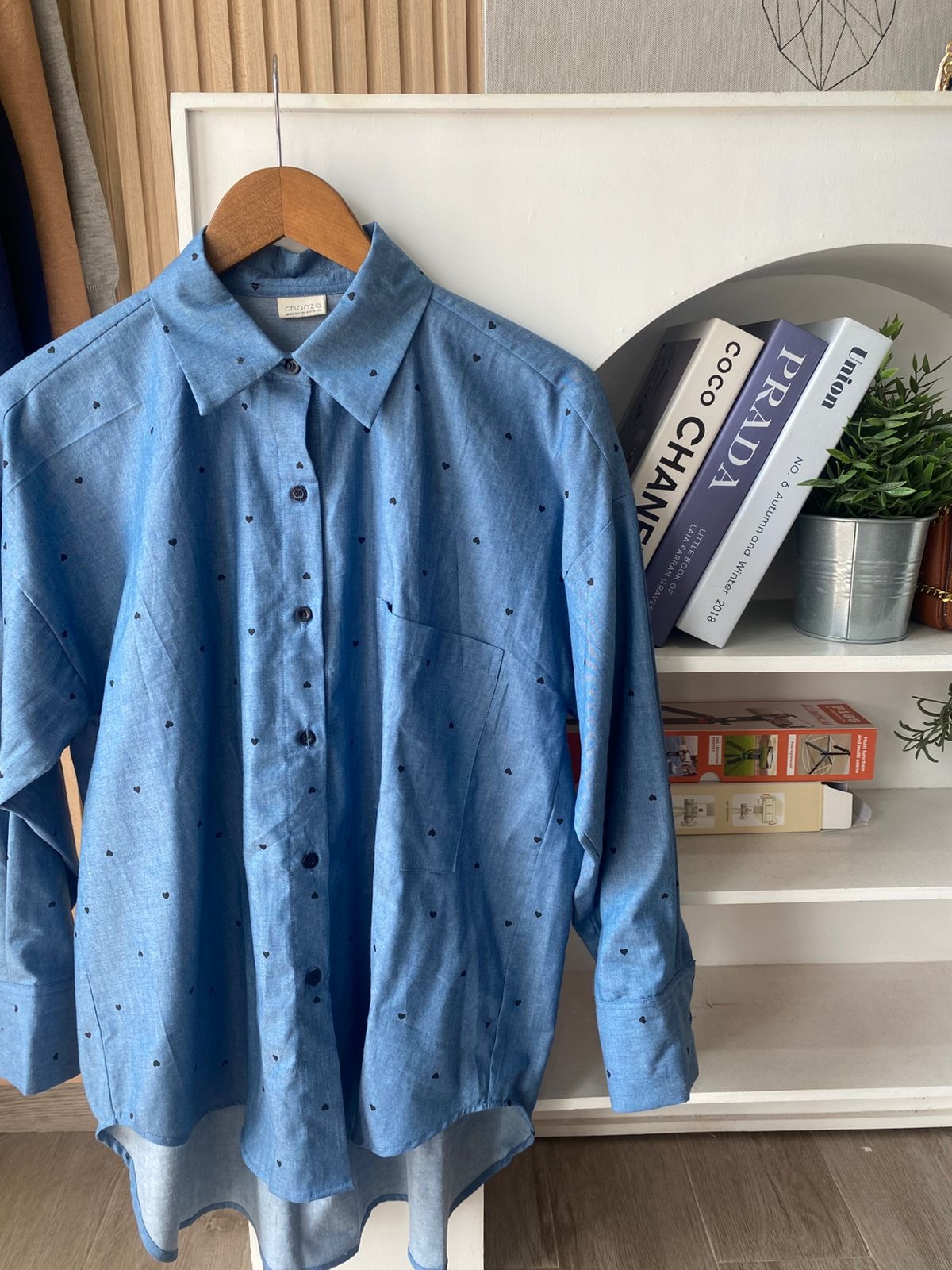 Fhanza Project - Nema Tops Kemeja Wanita Lengan Panjang Salur