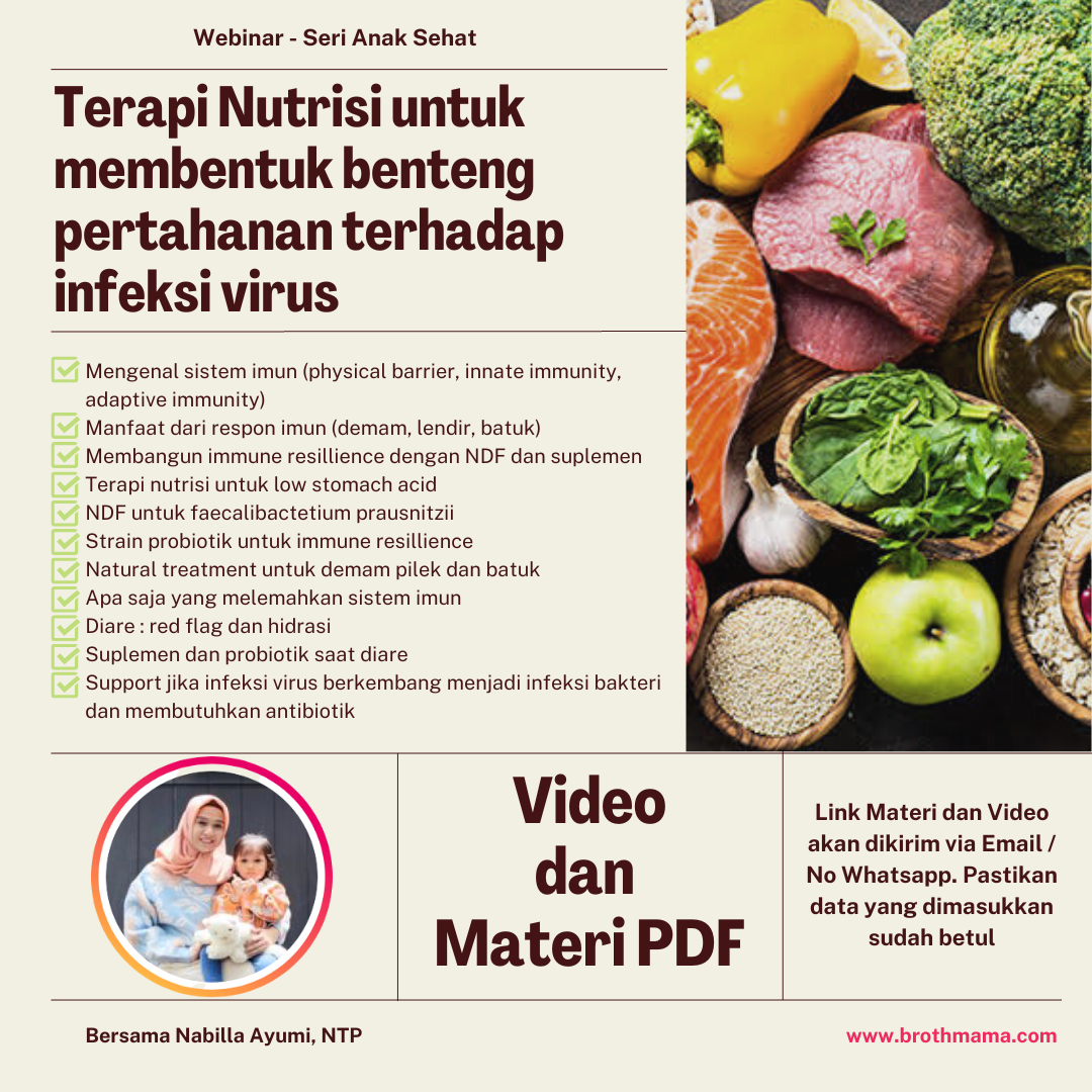 [RECORDED] WEBINAR : Terapi Nutrisi untuk membentuk benteng pertahanan terhadap infeksi virus