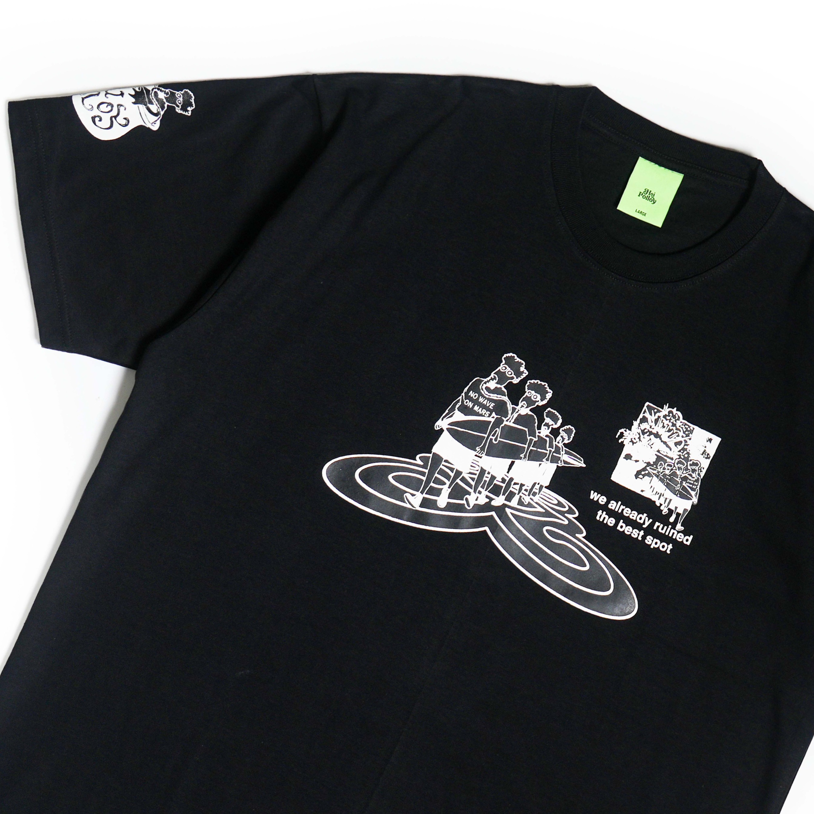 No Wave on Mars Tee Black