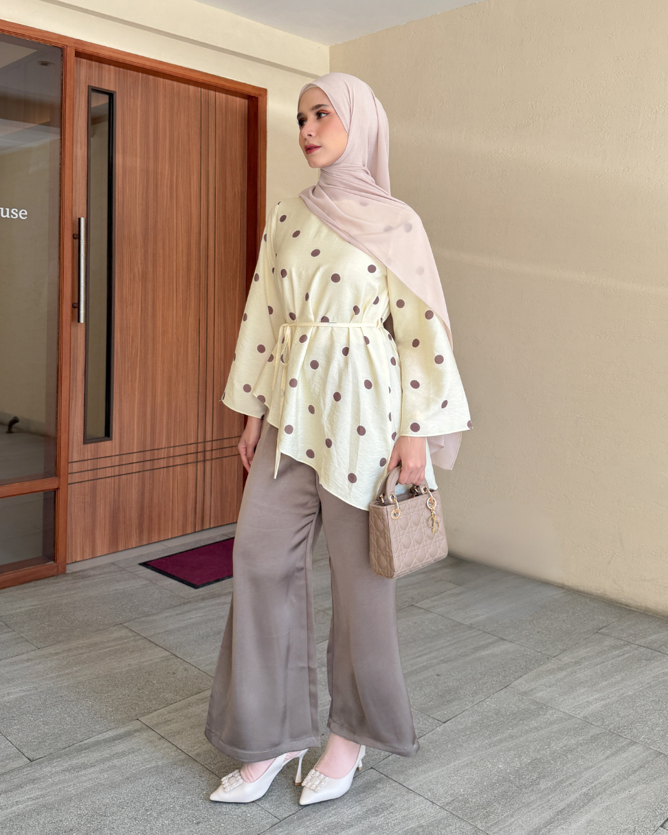 Irine | Zara Pants | Celana Wanita Premium Silk Bahan Jatuh Halus Tidak Transparan | Bawahan Wanita Elegan Sehari-hari