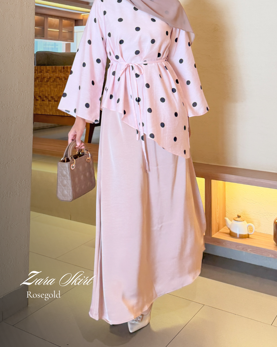 Irine | Zara Skirt | Rok Wanita Premium Silk Bahan Jatuh Halus Tidak Transparan | Bawahan Wanita Elegan Sehari-hari