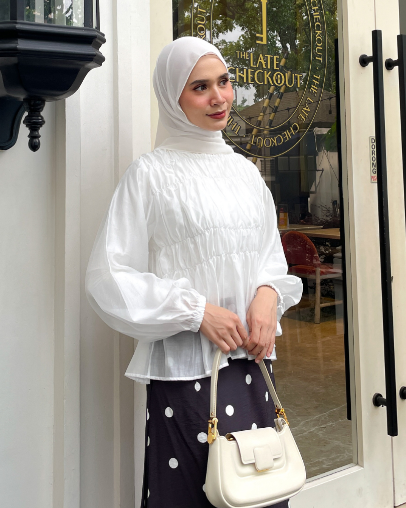 Irine | Mirea Blouse | Blouse Wanita Tencel Nylon Bahan Lembut | Mix and Match Style
