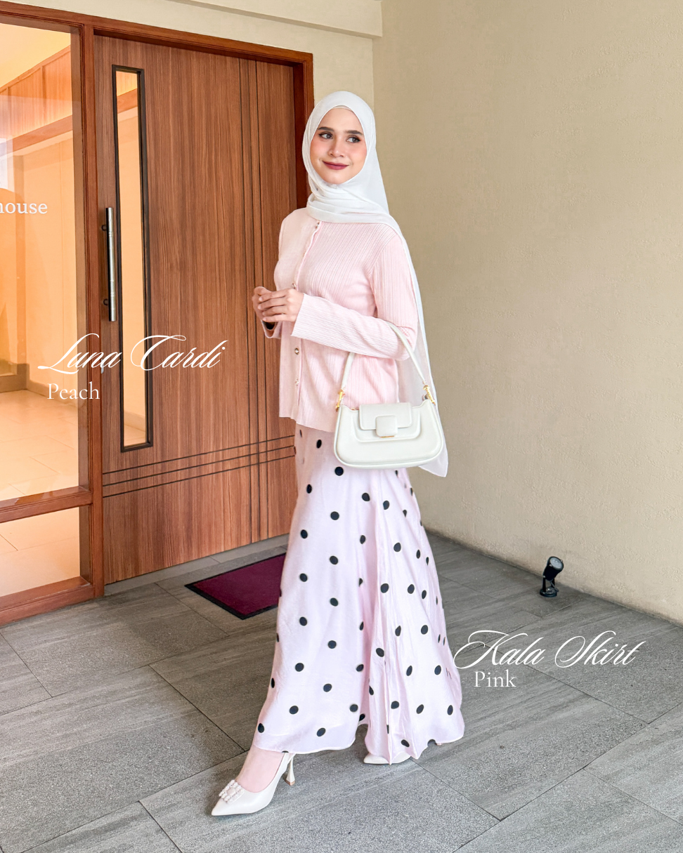 Irine | Kala Skirt | Rok Polka Series | Rok Wanita Motif Polkadot Bahan Premium Jatuh Halus Tidak Transparan | Rok Panjang Elegan Sehari-hari