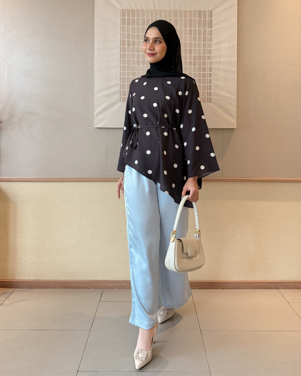 Irine | Zara Pants | Celana Wanita Premium Silk Bahan Jatuh Halus Tidak Transparan | Bawahan Wanita Elegan Sehari-hari