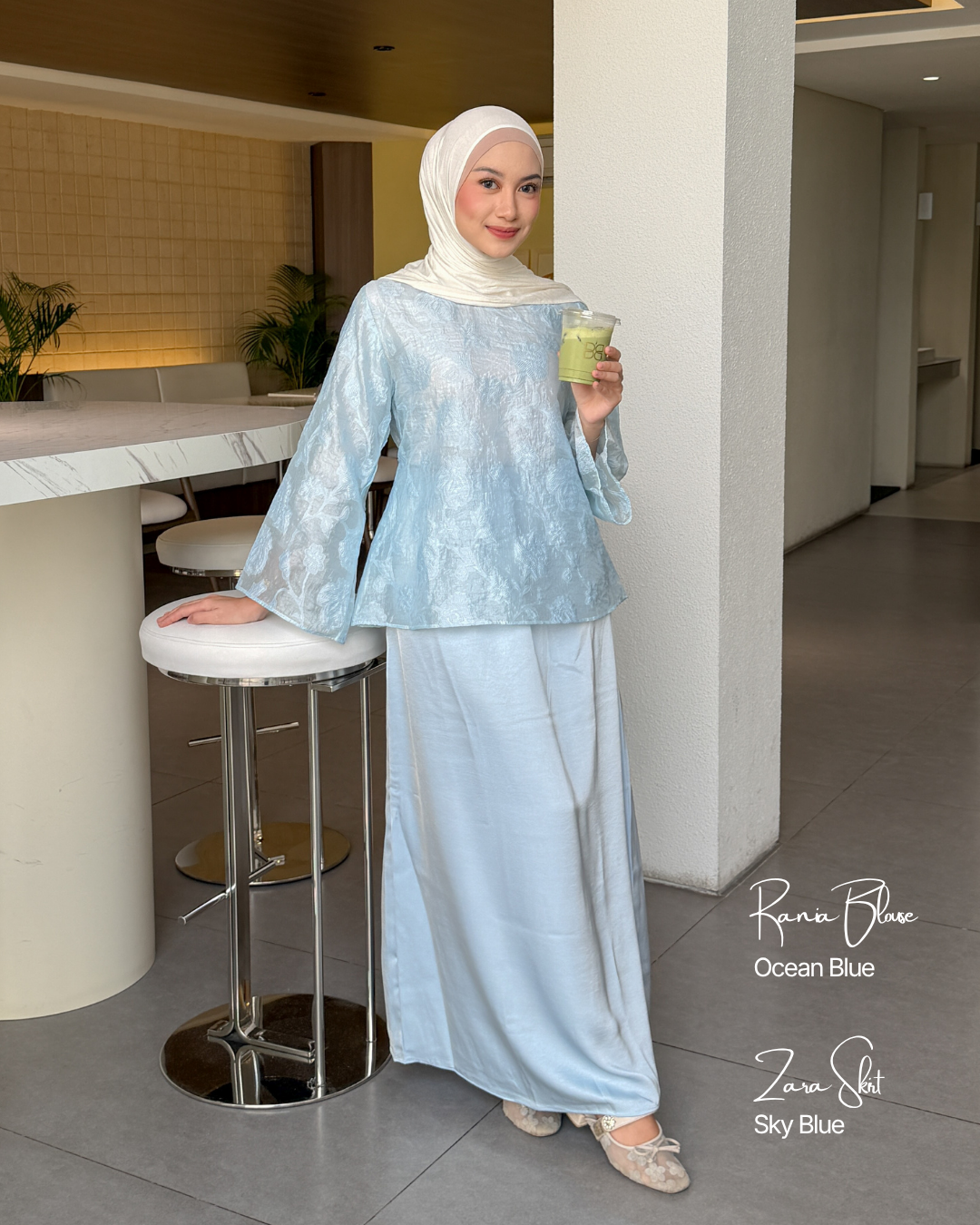 Irine | Rania Blouse | Blouse Wanita Nylon Polyester | Atasan Simple Mewah Bahan Premium | Outfit Kondangan Elegan