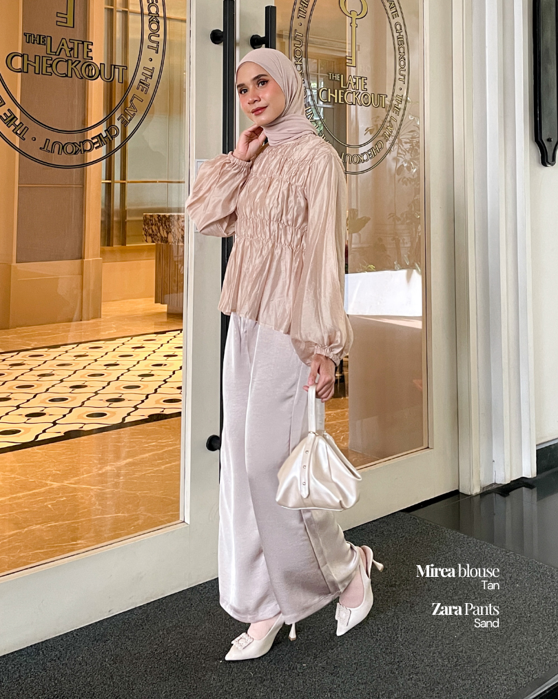 Irine | Mirea Blouse | Blouse Wanita Tencel Nylon Bahan Lembut | Mix and Match Style
