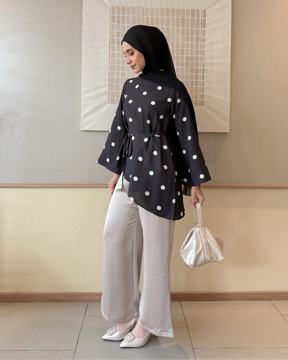 Irine | Zara Pants | Celana Wanita Premium Silk Bahan Jatuh Halus Tidak Transparan | Bawahan Wanita Elegan Sehari-hari