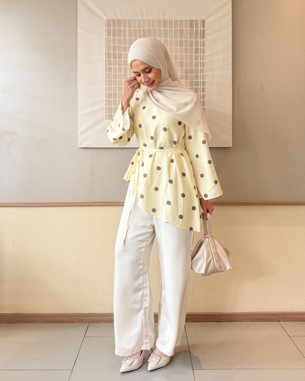 Irine | Zara Pants | Celana Wanita Premium Silk Bahan Jatuh Halus Tidak Transparan | Bawahan Wanita Elegan Sehari-hari