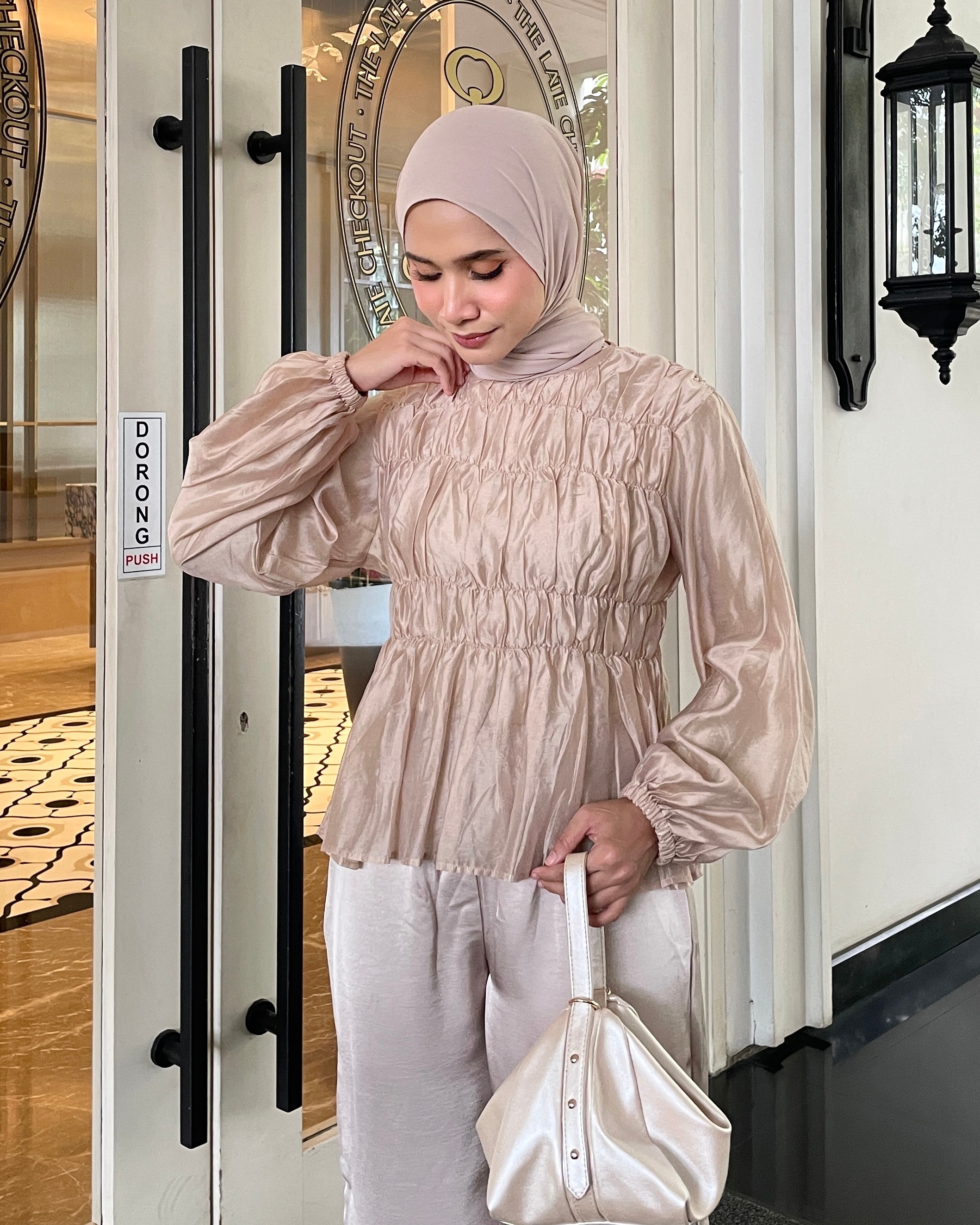 Irine | Mirea Blouse | Blouse Wanita Tencel Nylon Bahan Lembut | Mix and Match Style