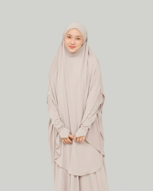 Image of French Khimar Rawda - Beige