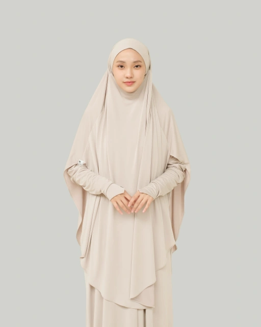 Image of French Khimar Rawda - Cream