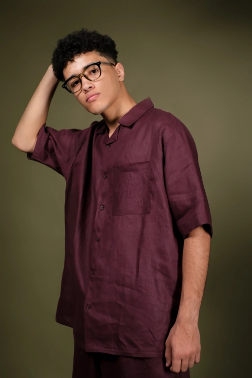 Image of Jalma Shirt - Red Plum