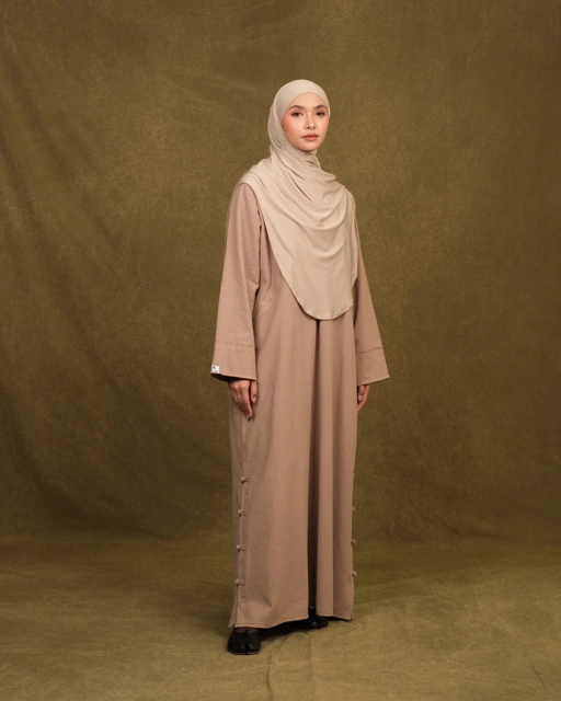 Image of Not Too Basic Dress - Light Taupe