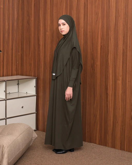 Image of Plain Loose Abaya - Rosin