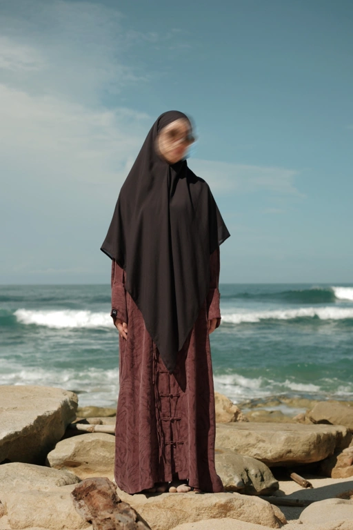 Image of Eshaal Abaya - Red Plum