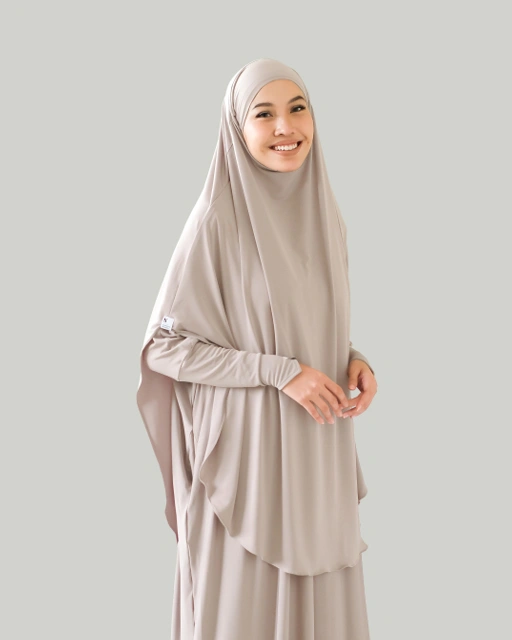 Image of French Khimar Rawda - Beige