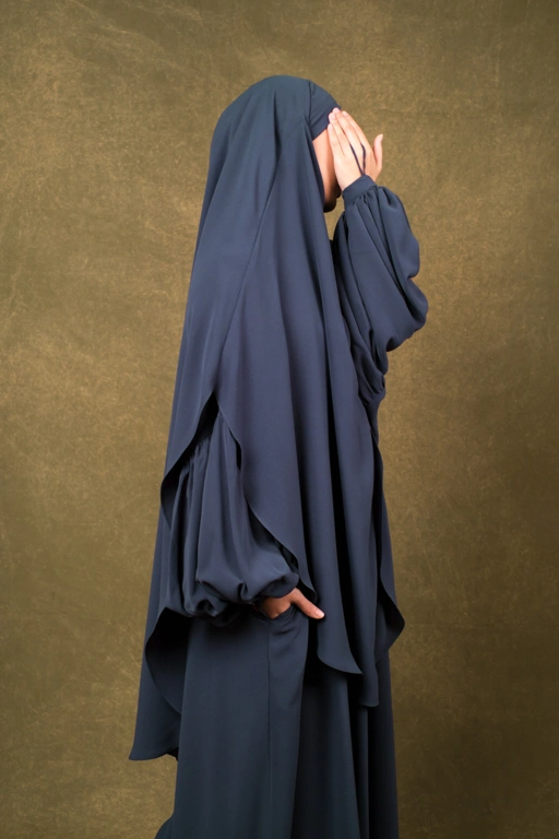 Image of Zeya French Khimar - Blue