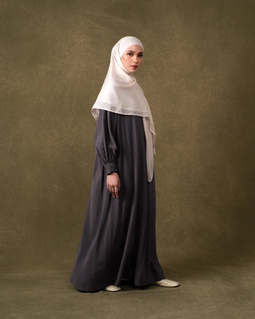 Image of Fajraa Basic Dress - Charcoal