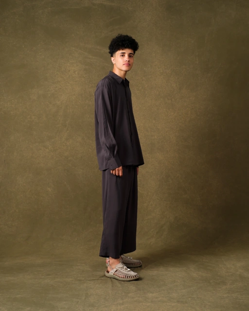 Image of Fajraa LS Shirt Man - Charcoal