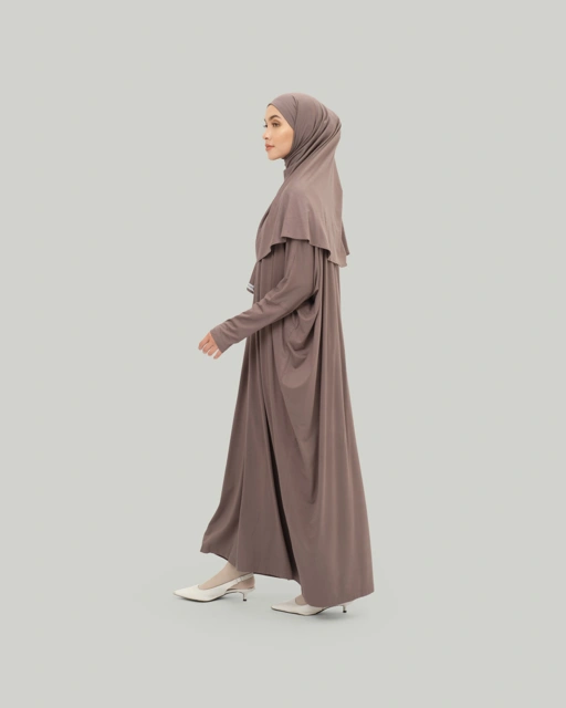 Image of Plain Loose Abaya - Choco