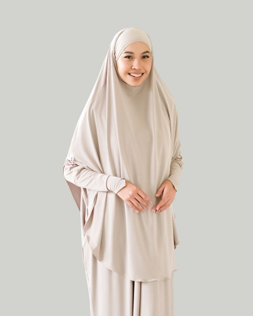 Image of French Khimar Rawda - Cream