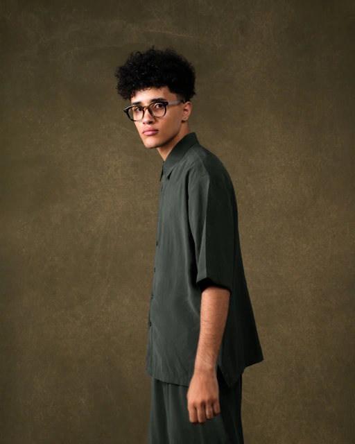 Image of Fajraa SS Shirt Man - Forest