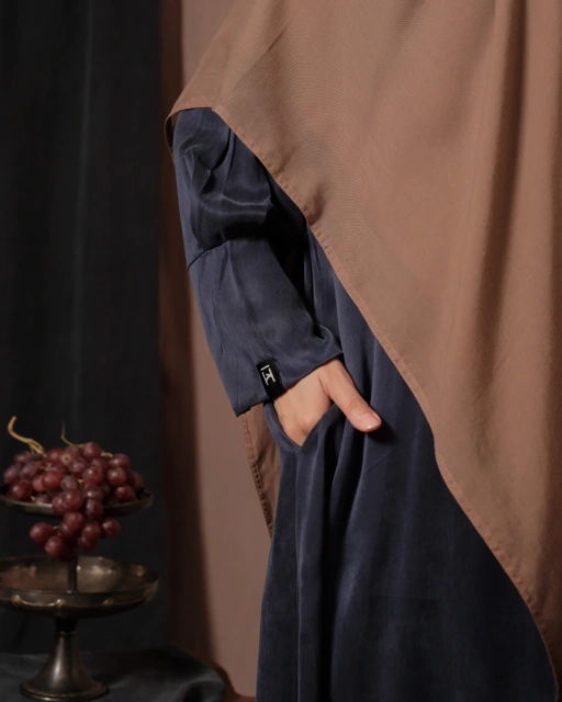 Image of Eshaal Abaya (Plain) - Navy